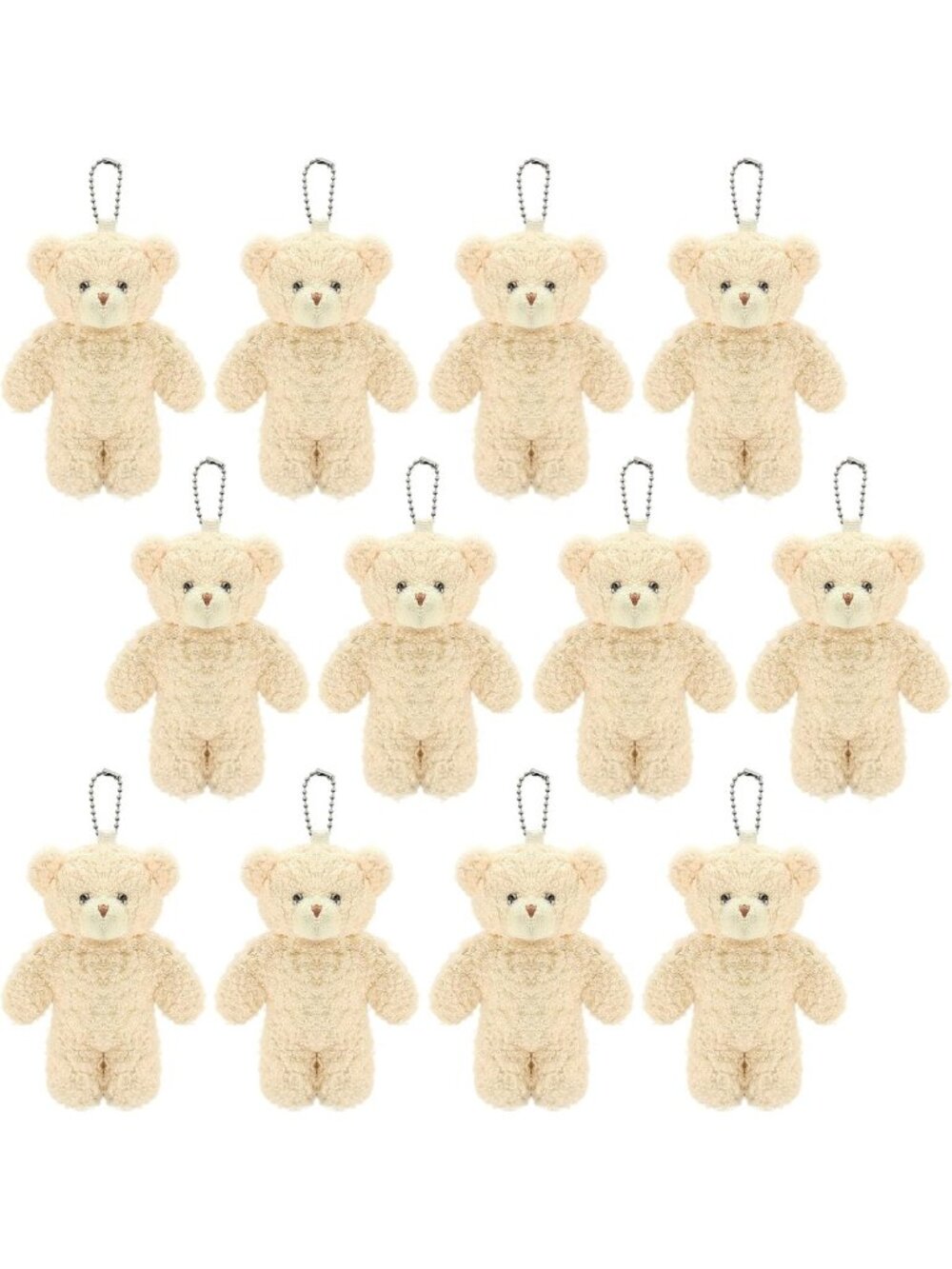 12 Pack Mini Brown Teddy Bears - 4.7" Soft Plush Stuffed Toys for Party Favors